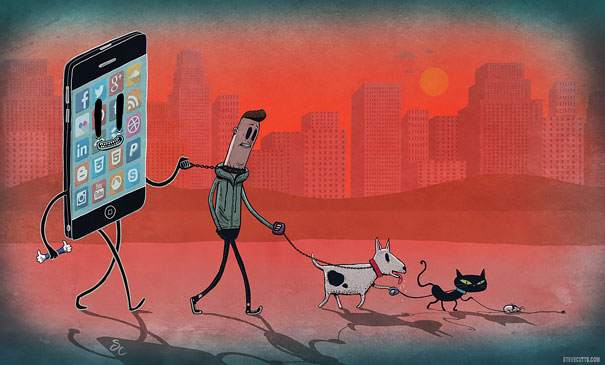 15 сокрушительных иллюстраций о нездоровой зависимости от Интернета. Пугающая картина…